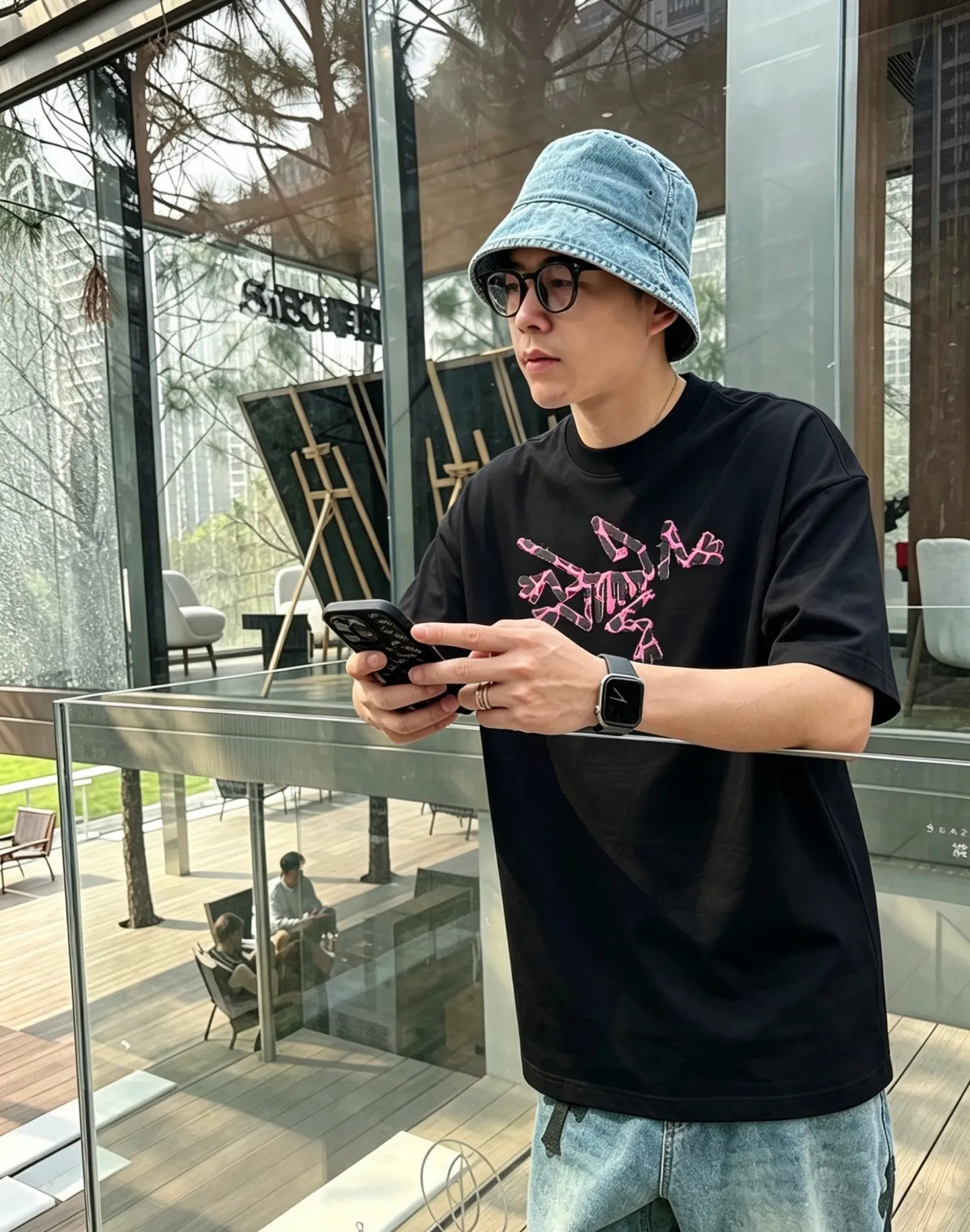 Arc～ 《 》 ， tee ， Same Style， : Black White Coffee Brown Size：S（90-130 ） M（125-150 ） L（135-165 ） XL（160-190 ） XXL（185 ）